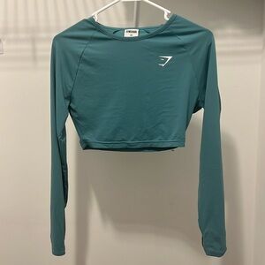 Gymshark seamless cropped fitted longsleeve top